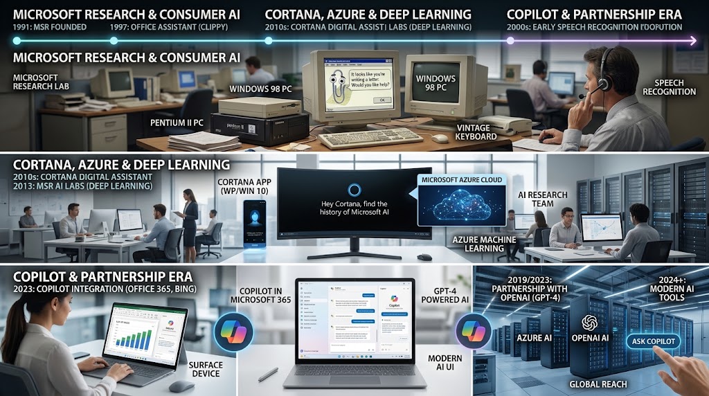 history of Microsoft AI