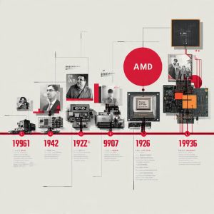 Rise of AMD timeline 1969 to 2024 with Ryzen and EPYC CPUs