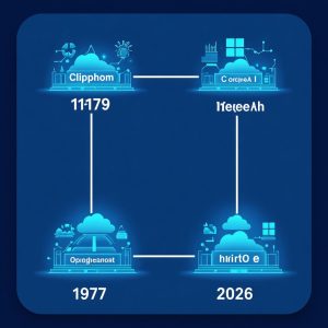 history of microsoft ai infographic