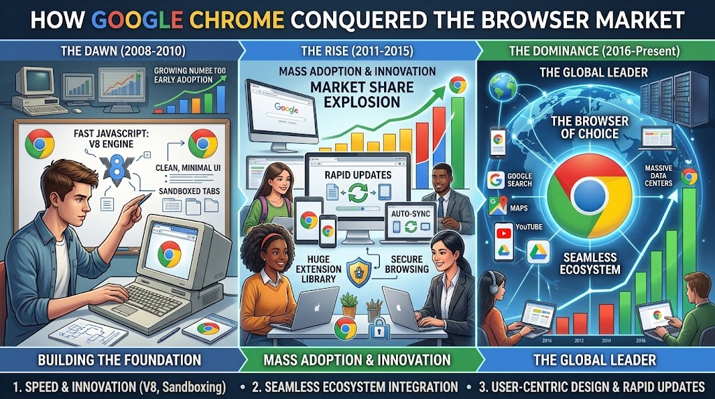 How did Google Chrome capture the market