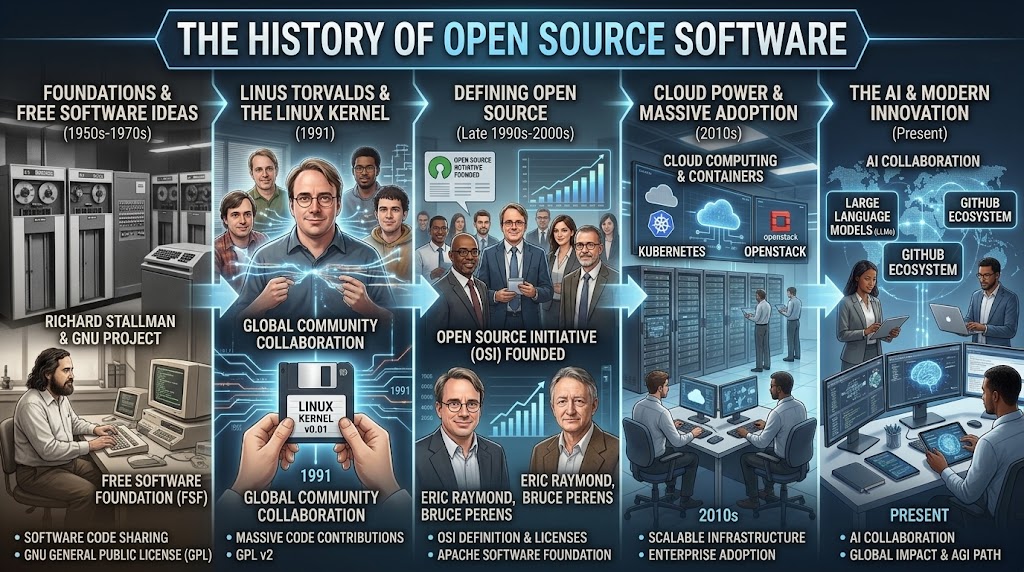 history of open source software