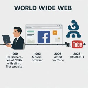 History of the World Wide Web timeline 1989 to 2026