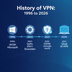 History of VPN timeline 1996 to 2026